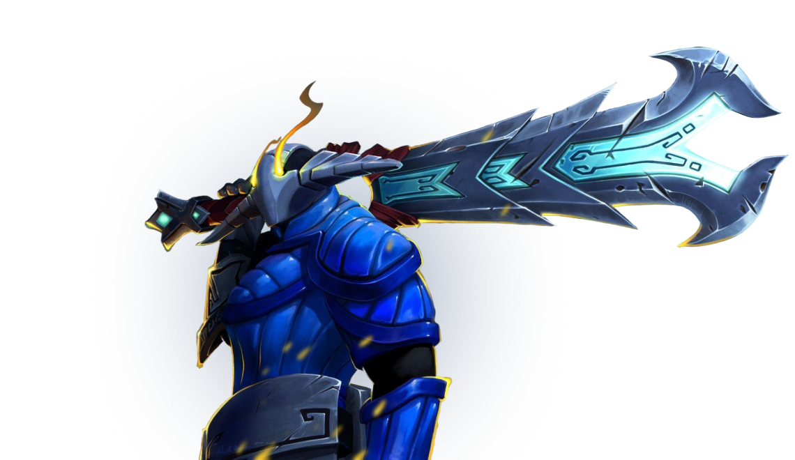 Footer banner background image with DOTA 2 heroes