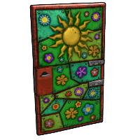 Buy Rust sheet metal door Flower Power Door skin