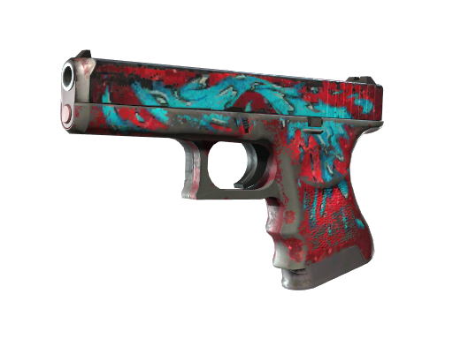 Buy CS2 pistol Glock-18 | Water Elemental (Battle-Scarred) skin