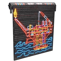 Buy Rust misc Neon Oil Rig Garage Door skin