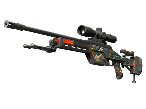 Buy CS2 sniper rifle SSG 08 | Dragonfire (Battle-Scarred) skin