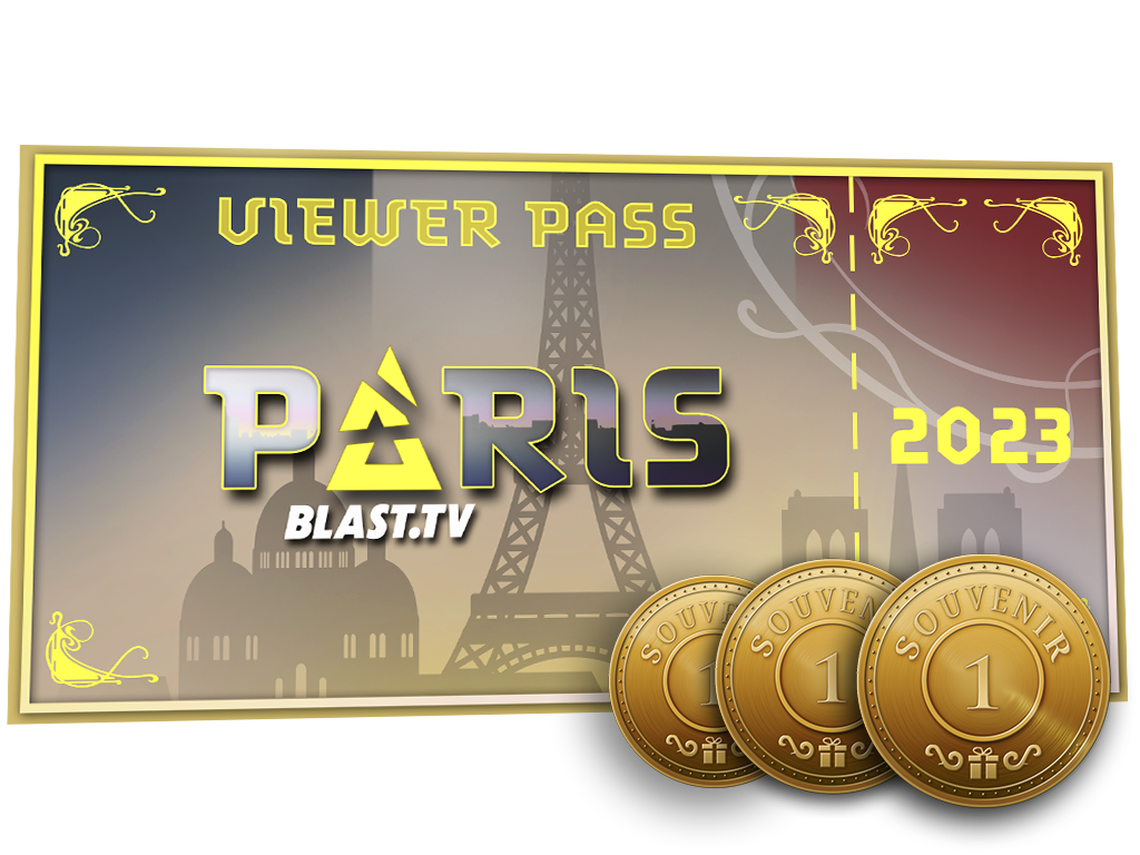 Buy CS2 pass Paris 2023 Viewer Pass + 3 Souvenir Tokens skin