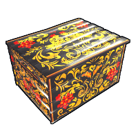 Buy Rust wooden box Khokhloma Small Box skin