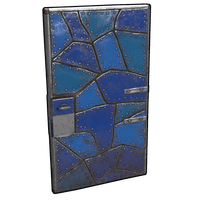 Buy Rust sheet metal door Blue Puzzle Door skin