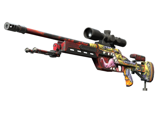 Buy CS2 sniper rifle SSG 08 | Bloodshot (Well-Worn) skin