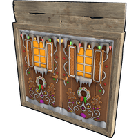Buy Rust misc Gingerbread Double Wooden Door skin