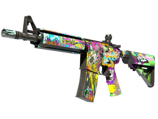 Buy CS2 rifle StatTrak™ M4A4 | In Living Color (Well-Worn) skin