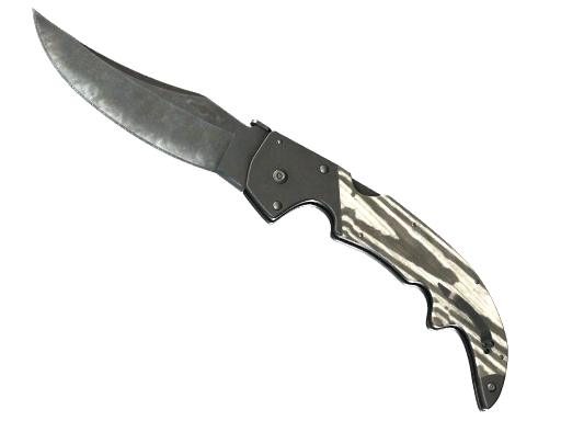 Buy CS2 knife ★ Falchion Knife | Black Laminate (Well-Worn) skin