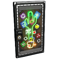 Buy Rust sheet metal door Neon Cactus Metal Door skin