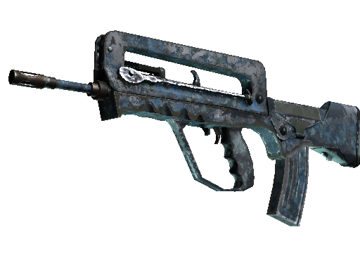 Buy CS2 rifle FAMAS | Cyanospatter (Battle-Scarred) skin