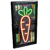 Buy Rust sheet metal door Neon Carrot Door skin