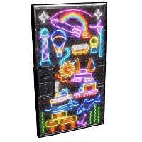 Buy Rust sheet metal door Neon Vibes Sheet Metal Door skin