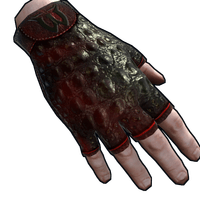 Buy Rust burlap gloves Black Alligator skin