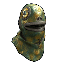 Buy Rust burlap headwrap Fish Head skin