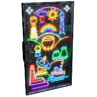 Buy Rust armored metal door Neon Vibes Armored Door skin
