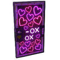Buy Rust sheet metal door Neon Hearts Sheet Metal Door skin