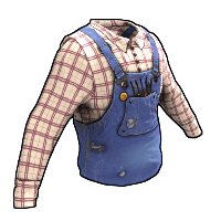 Buy Rust burlap shirt Farmer Overalls Top skin