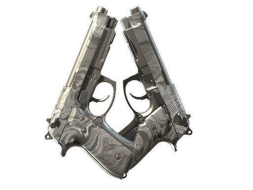 Buy CS2 pistol Dual Berettas | Silver Pour (Factory New) skin
