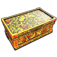 Buy Rust large wooden box Khokhloma Box skin