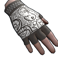 Buy Rust burlap gloves Doodle Gloves skin