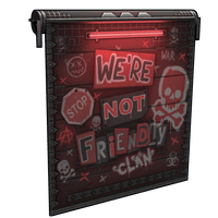 Buy Rust misc NOT Friendly Clan Garage Door skin