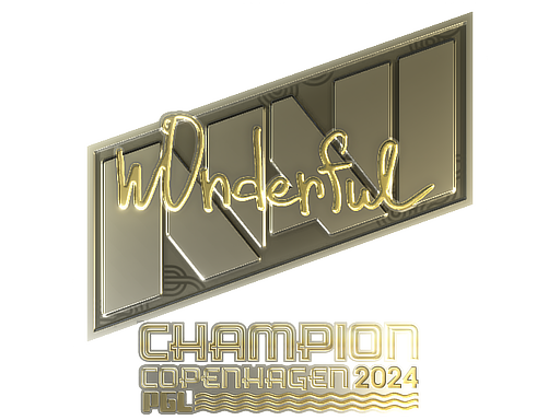 Buy CS2 sticker Sticker | w0nderful (Gold, Champion) | Copenhagen 2024 skin