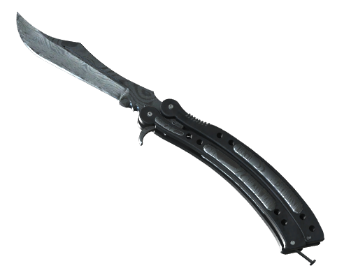 Buy CS2 knife ★ Butterfly Knife | Damascus Steel (Well-Worn) skin